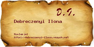 Debreczenyi Ilona névjegykártya